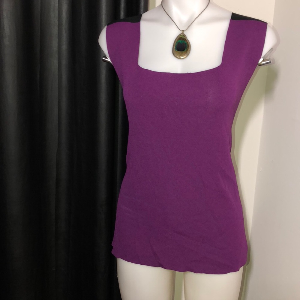 Harve Bernard knit shell blouse